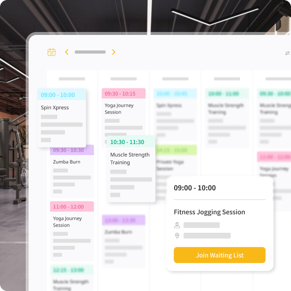 Scheduling dashboard for fitness studios