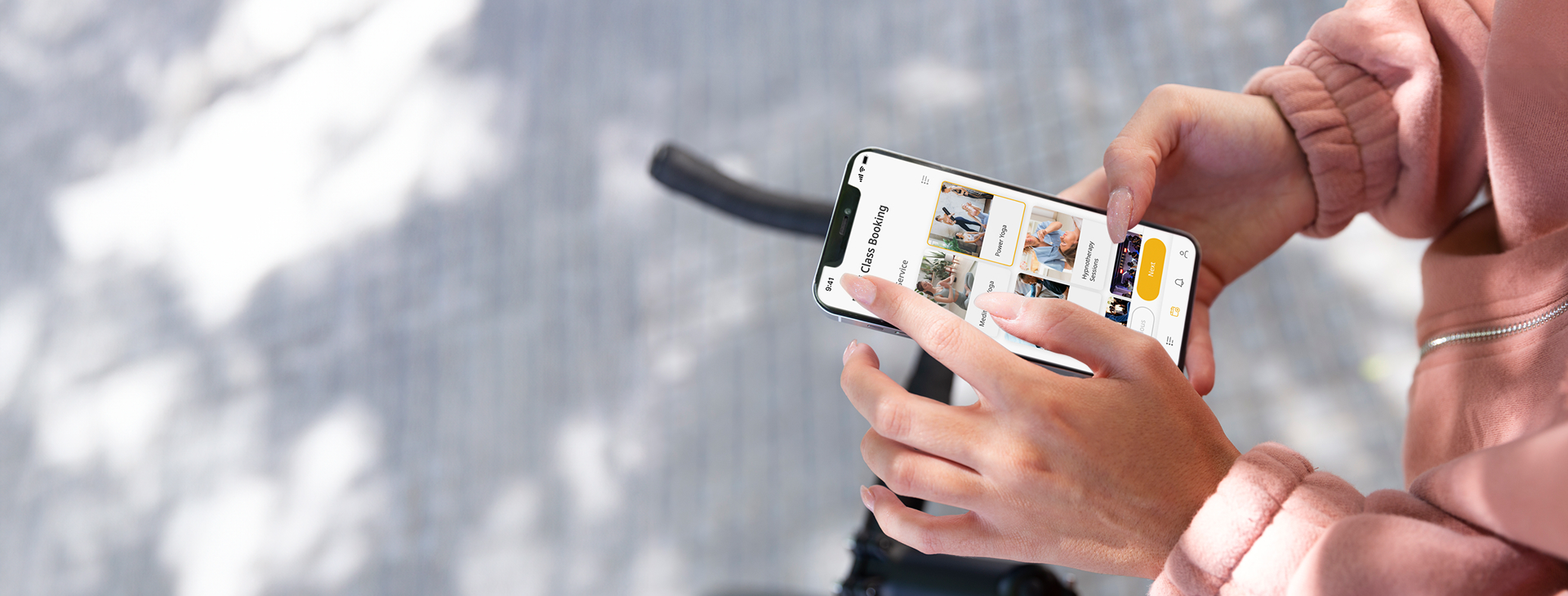 Mobile app hero banner