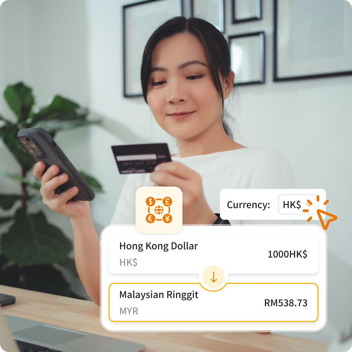Global currency support dashboard