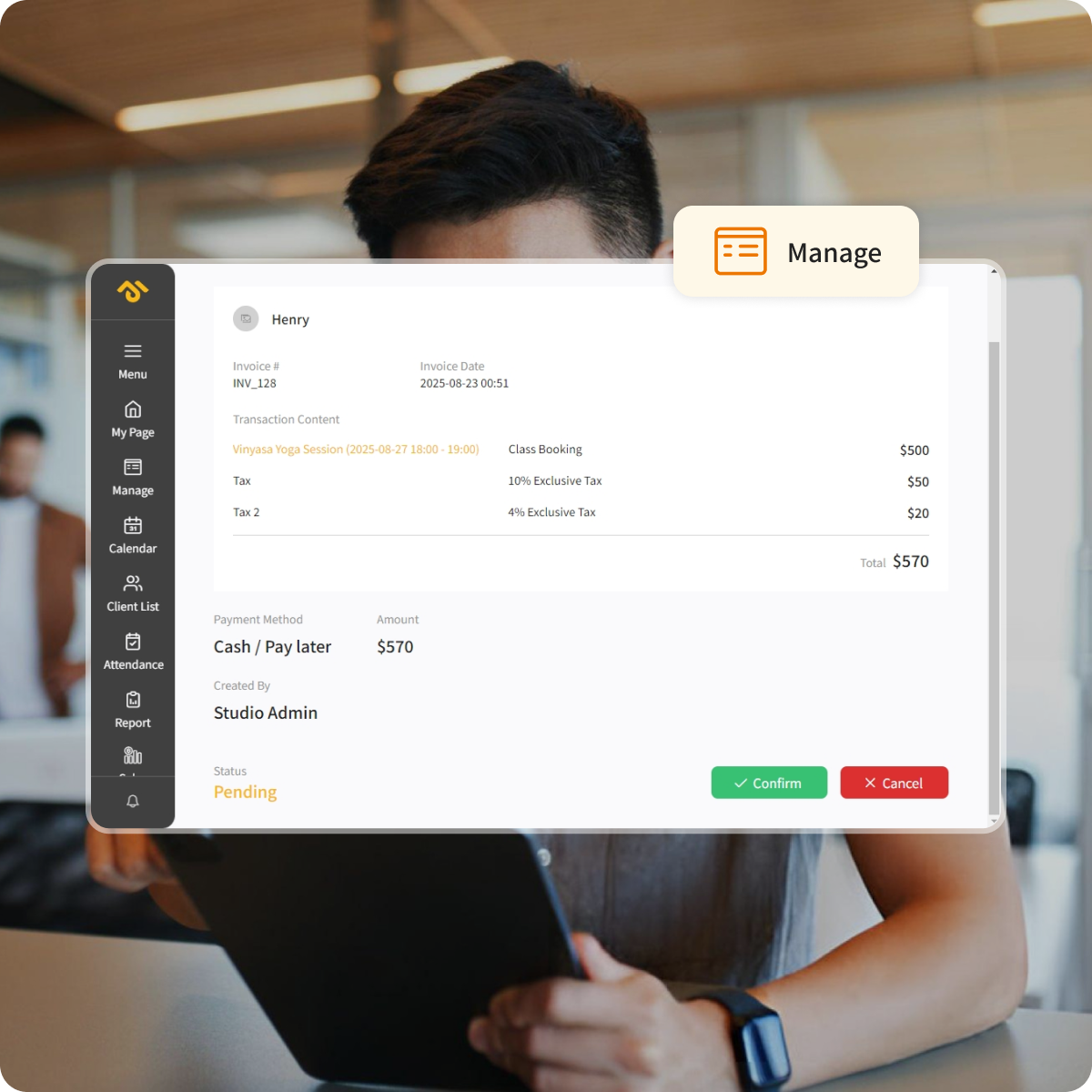 Manual payment verification