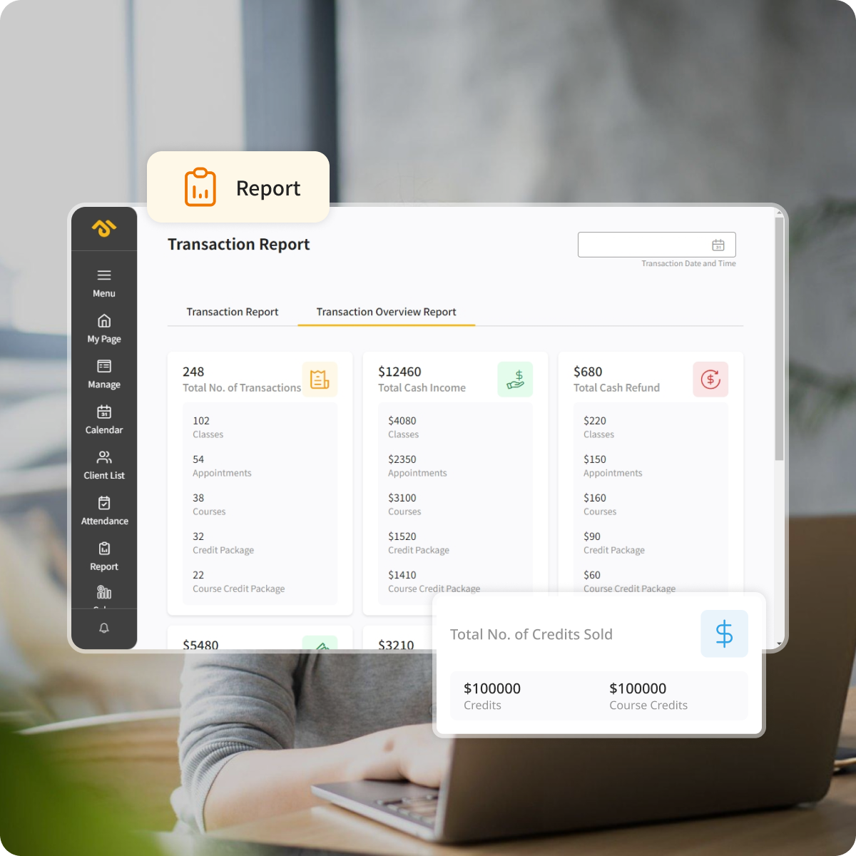 Sales performance dashboard